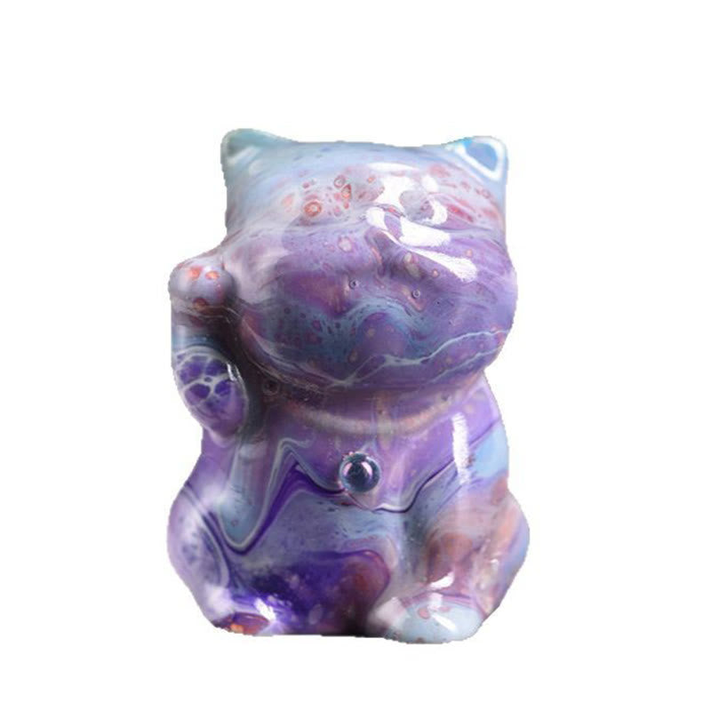 Mini Rosewood Cat Zen Decor | Handmade Lacquer Craft Decoration