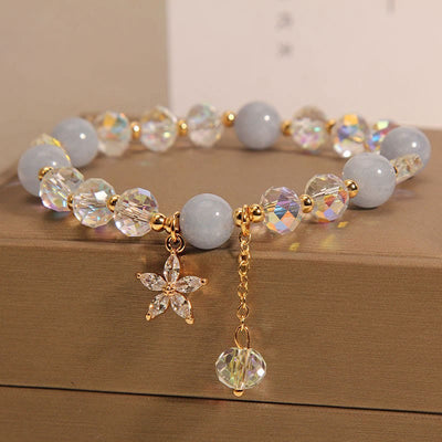 Bracelet Aigue-marine Naturel 14-16 cm Poignet Bijoux de Paix