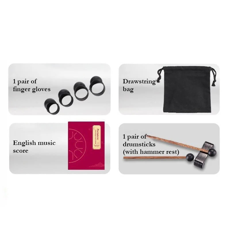 Mini tambour à langue en acier à disque en cuivre, 5,5" 6 notes clé C 