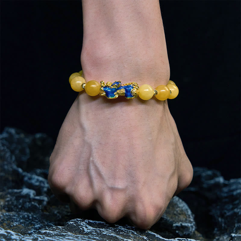 10mm Topaz Pixiu Color Change Wealth Bracelet