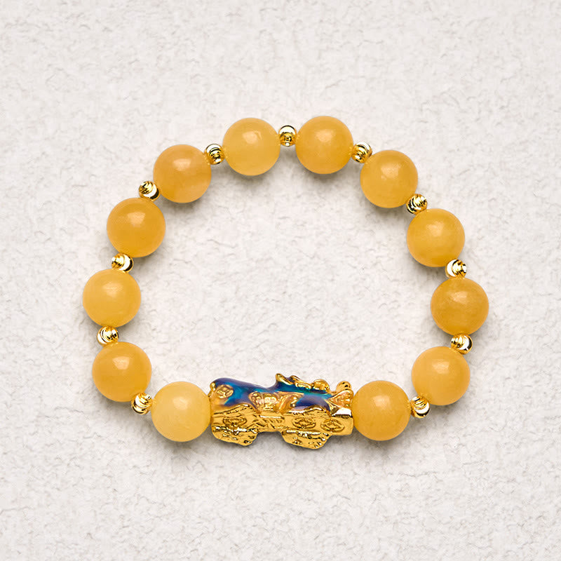 10mm Topaz Pixiu Color Change Wealth Bracelet