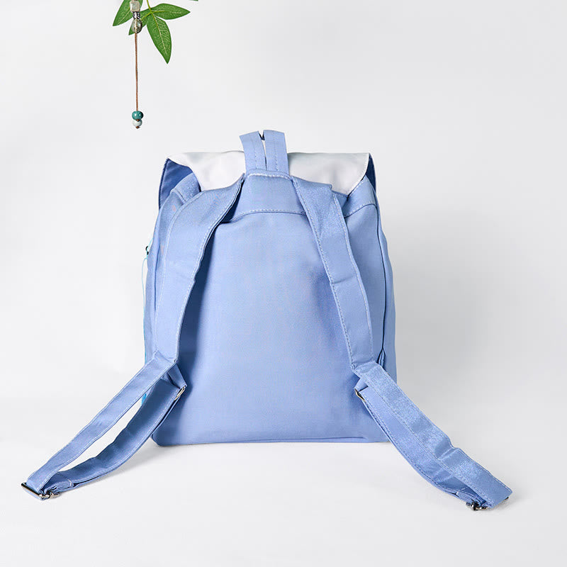 Blue Magnolia Handmade Canvas Backpack | Mindful Carry