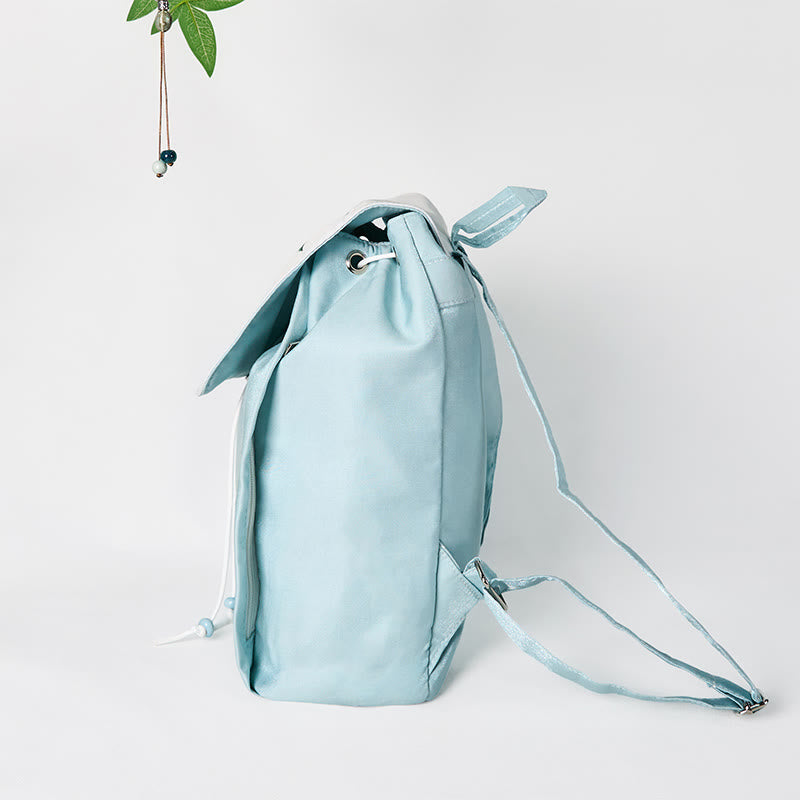 Blue Epiphyllum Canvas Backpack for Spiritual Accessories