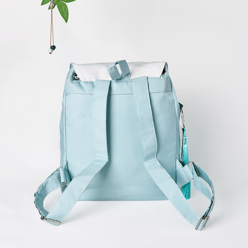 Blue Epiphyllum Canvas Backpack for Spiritual Accessories
