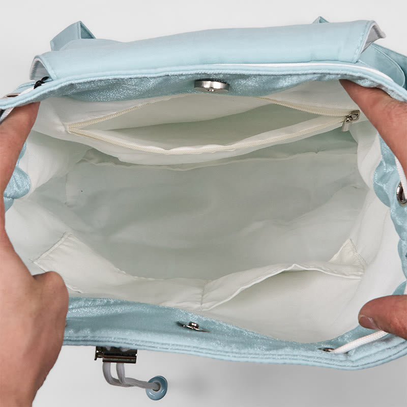 Blue Epiphyllum Canvas Backpack for Spiritual Accessories