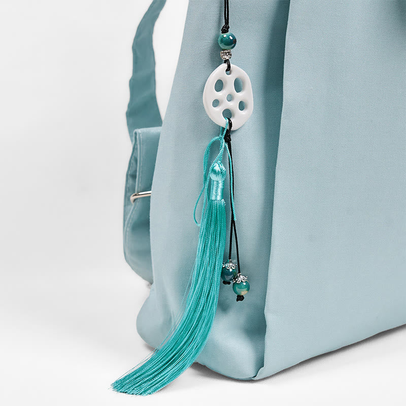 Blue Epiphyllum Canvas Backpack for Spiritual Accessories