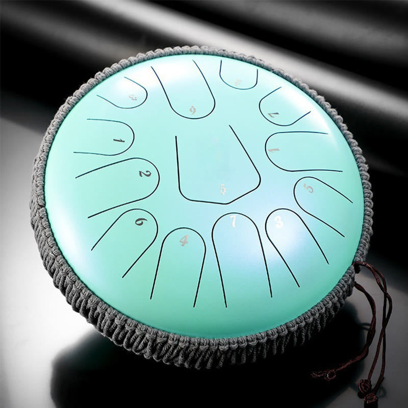 Kit de méditation sonore de 13 notes avec tambour à langue en acier de 12 pouces