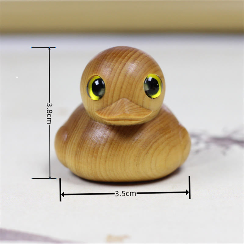 Thuja Sutchuenensis Wood Tiny Duck Statue for Prosperity & Purity