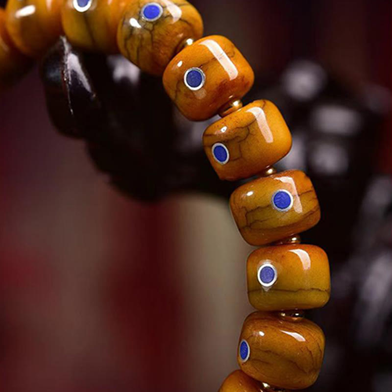 Unisex Lazurite Yak Camel Bone Balance Bracelet