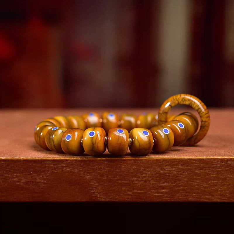 Unisex Lazurite Yak Camel Bone Balance Bracelet