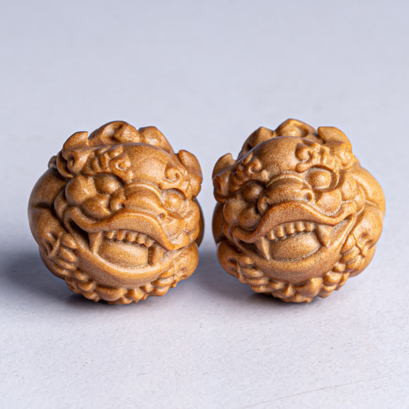 Mini PiXiu Sandalwood Spiritual Statue 1.5-1.8cm