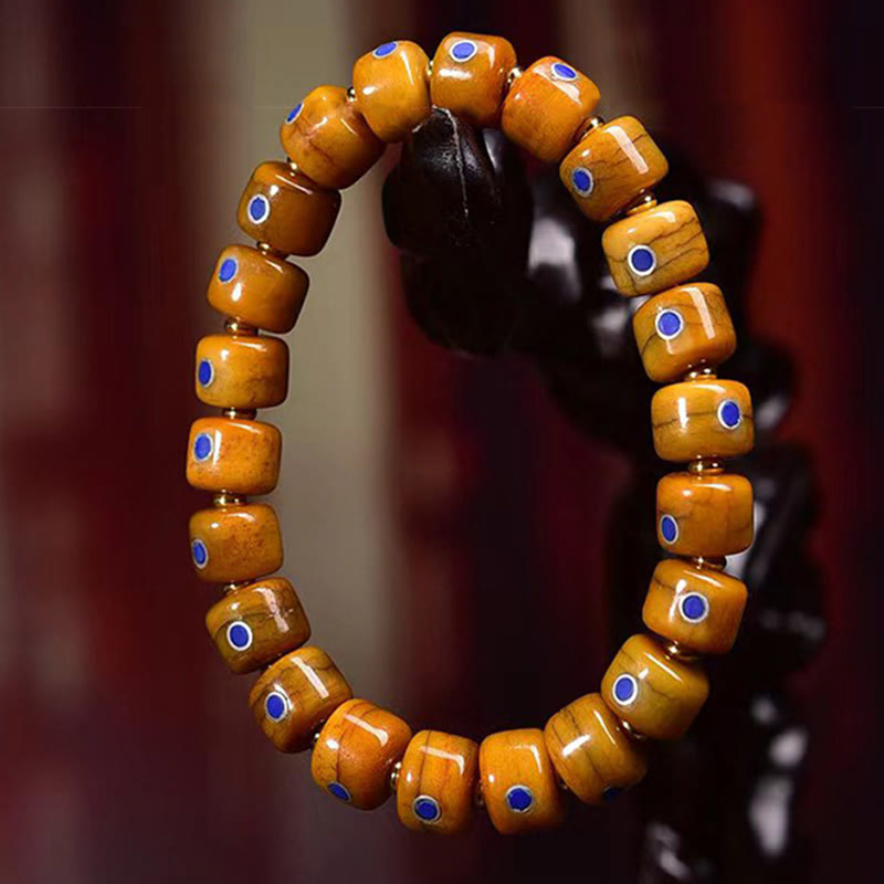 Bracelet d'équilibre en cuivre et lazurite en os de yak unisexe