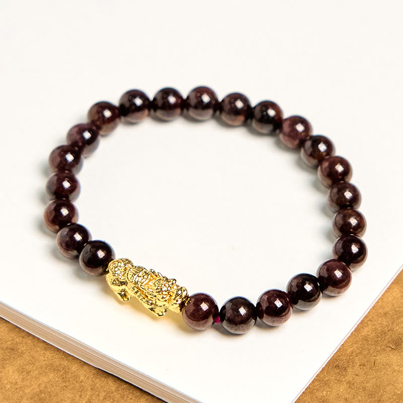 5mm Garnet PiXiu Protection Bracelet for Wealth