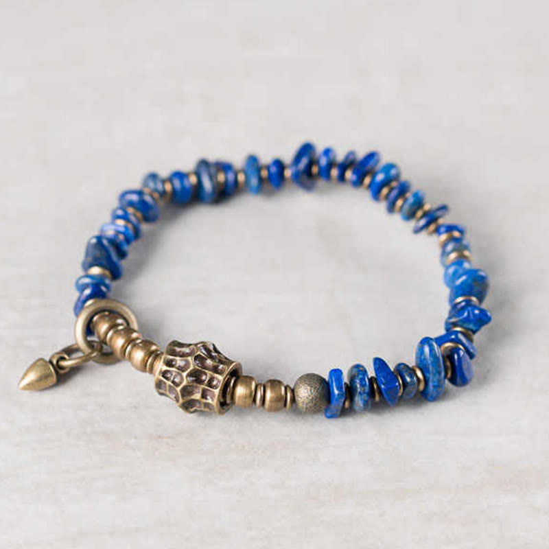 Unisex Lazurite Positive Spiritual Bracelet Vintage Design