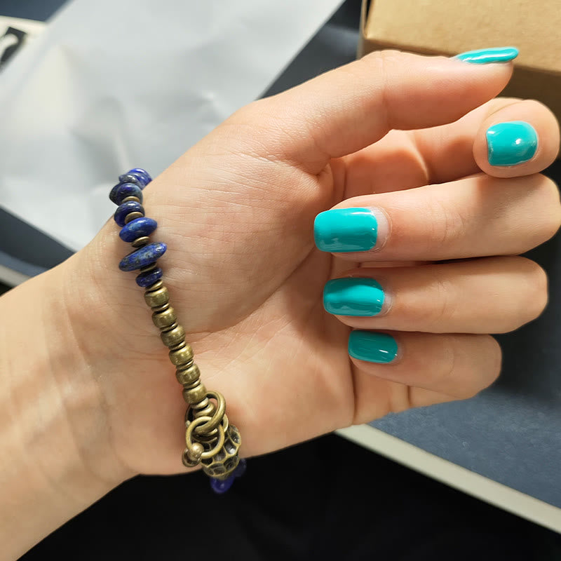 Unisex Lazurite Positive Spiritual Bracelet Vintage Design