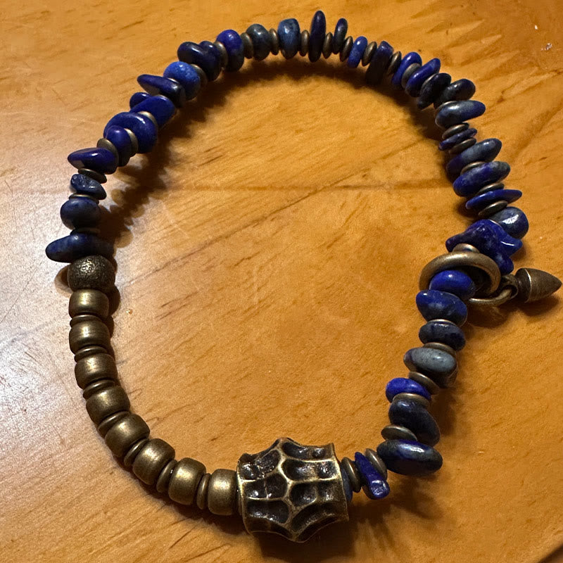 Unisex Lazurite Positive Spiritual Bracelet Vintage Design