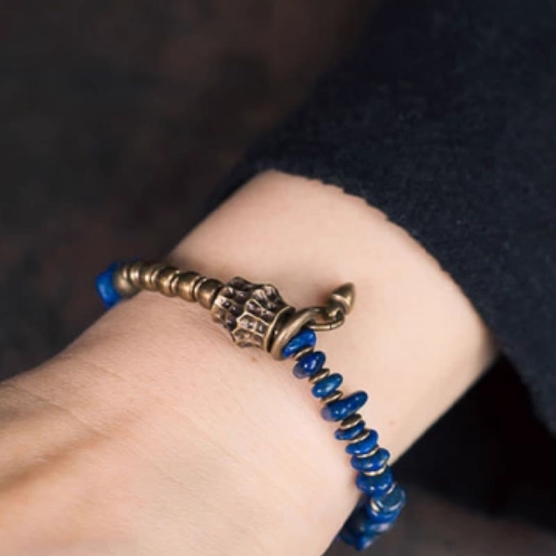 Unisex Lazurite Positive Spiritual Bracelet Vintage Design