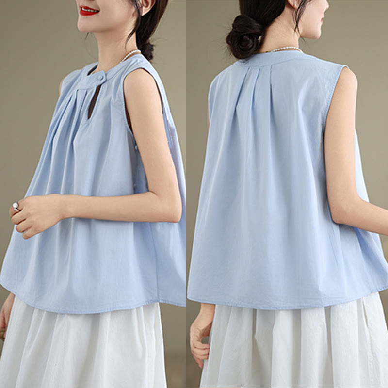 Cotton Linen Halter Neck Yoga Top for Women - Breathable Fit