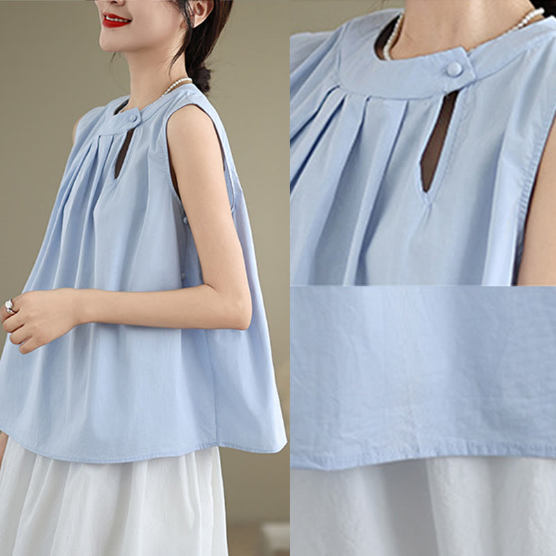 Cotton Linen Halter Neck Yoga Top for Women - Breathable Fit