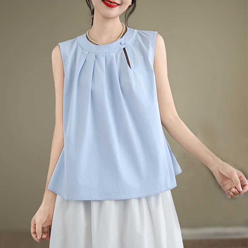 Cotton Linen Halter Neck Yoga Top for Women - Breathable Fit