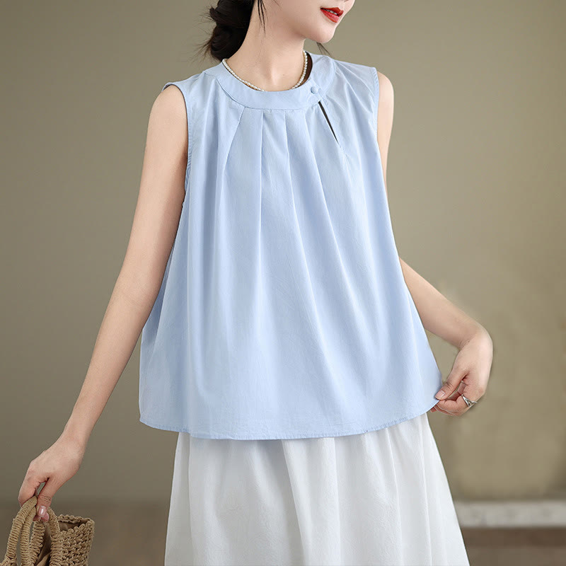 Cotton Linen Halter Neck Yoga Top for Women - Breathable Fit