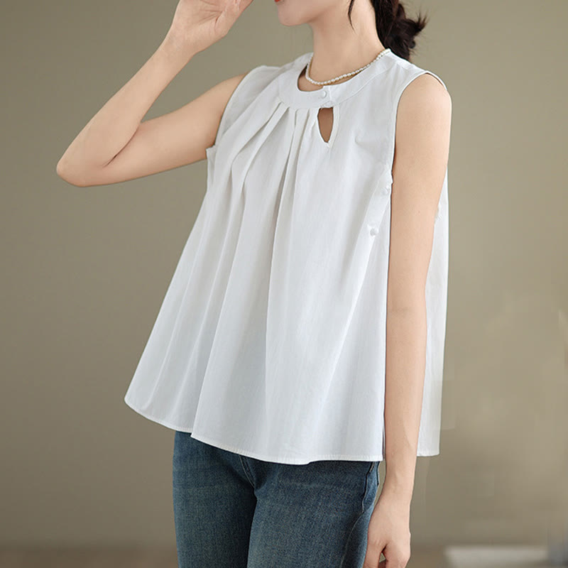 Cotton Linen Halter Neck Yoga Top for Women - Breathable Fit