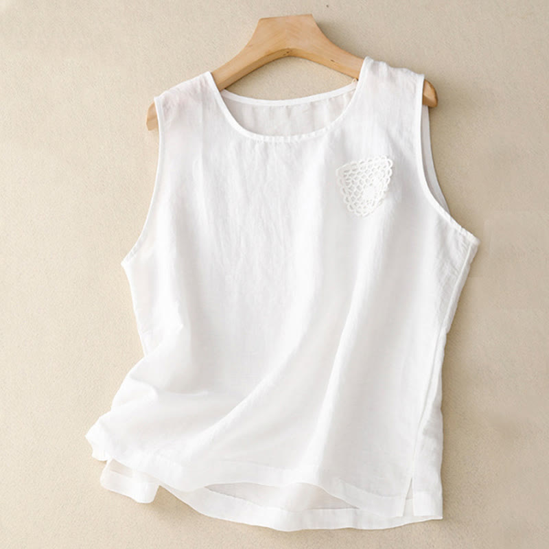 Women's Cotton Linen Vest | Boho Spiritual Clothing