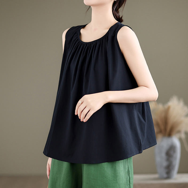 Women's Cotton Linen Vest | Spiritual Boho Meditation Top