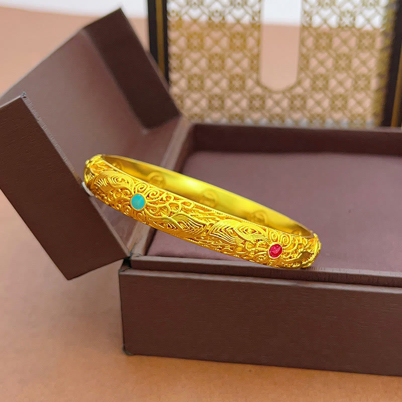 Copper Plated Gold Luck Bracelet for Spiritual Healing & Balance
