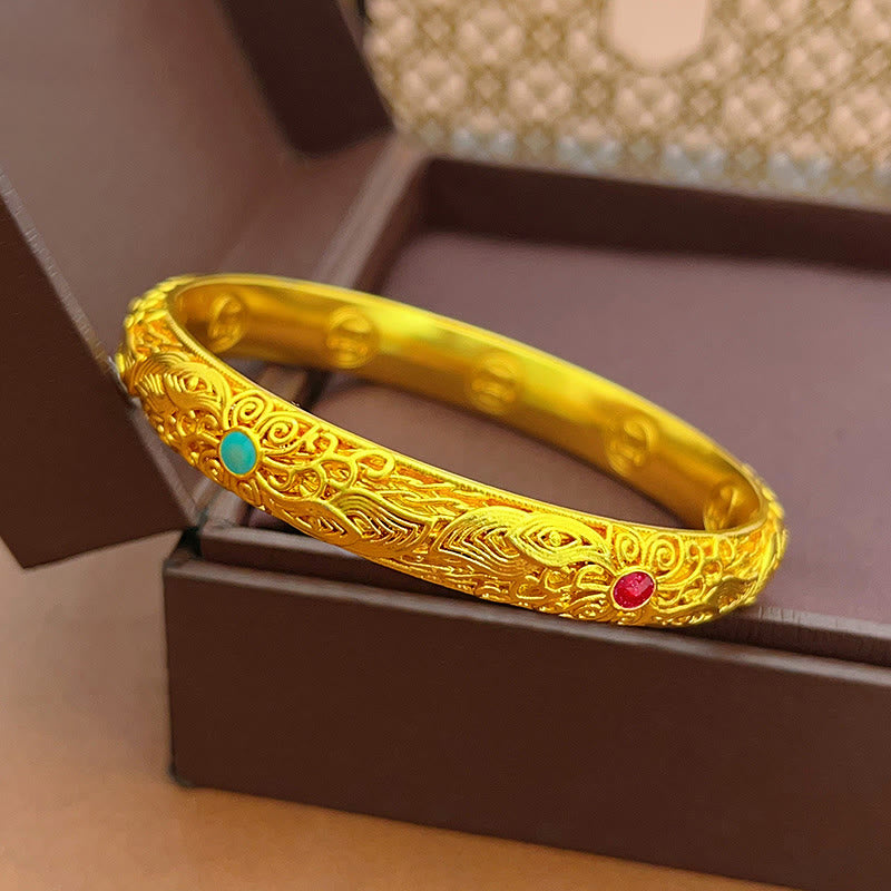 Copper Plated Gold Luck Bracelet for Spiritual Healing & Balance
