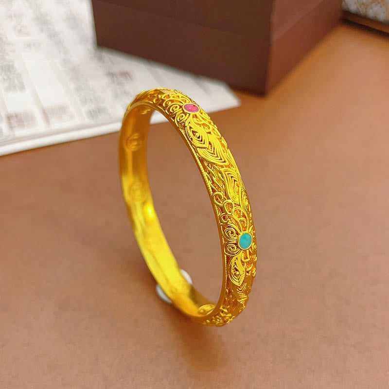 Copper Plated Gold Luck Bracelet for Spiritual Healing & Balance