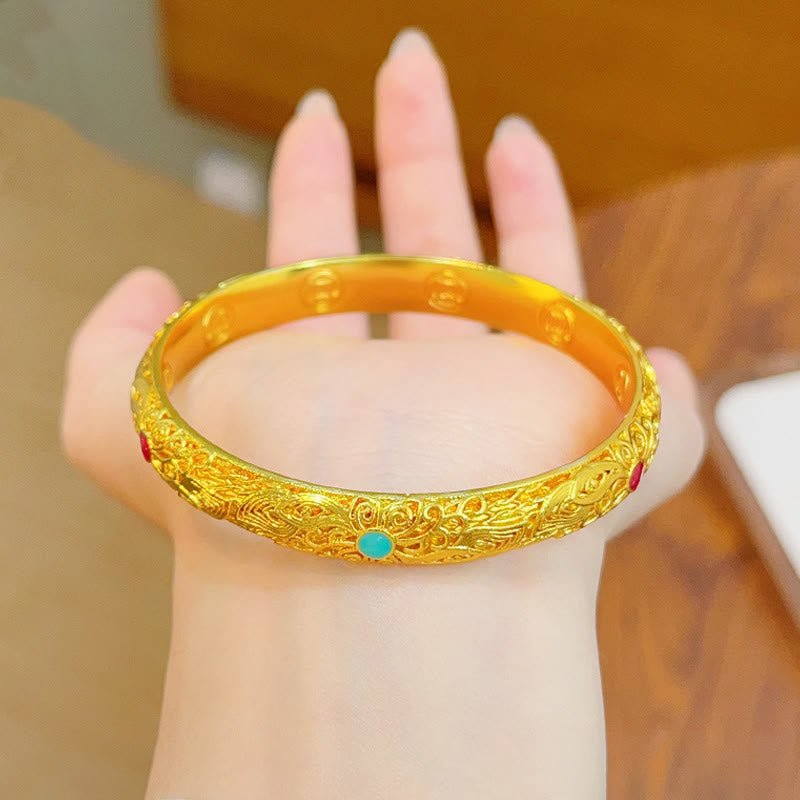 Copper Plated Gold Luck Bracelet for Spiritual Healing & Balance