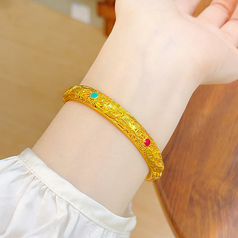 Copper Plated Gold Luck Bracelet for Spiritual Healing & Balance