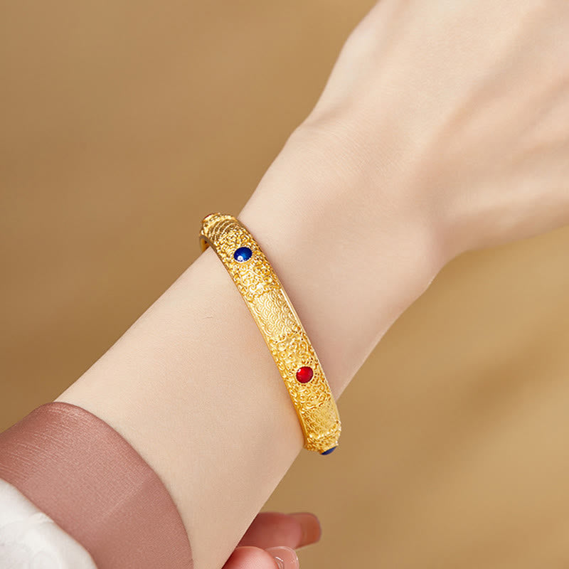 56mm Sterling Silver Auspicious Clouds Protection Bracelet