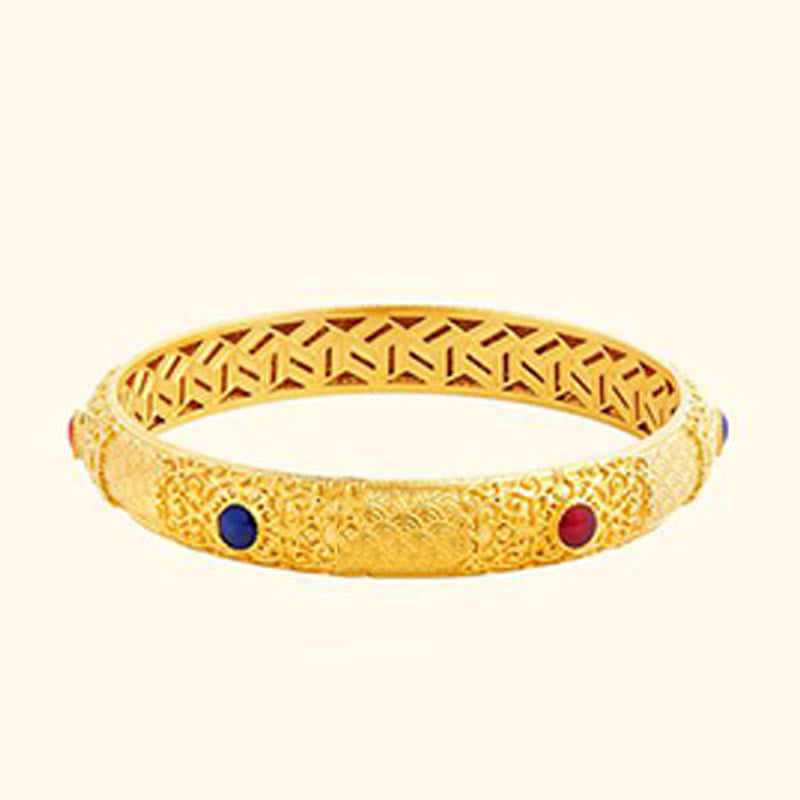 56mm Sterling Silver Auspicious Clouds Protection Bracelet