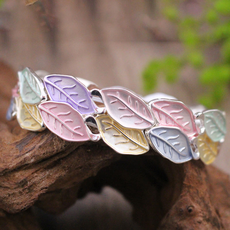57mm Colorful Leaves Alloy Luck Spiritual Bracelet