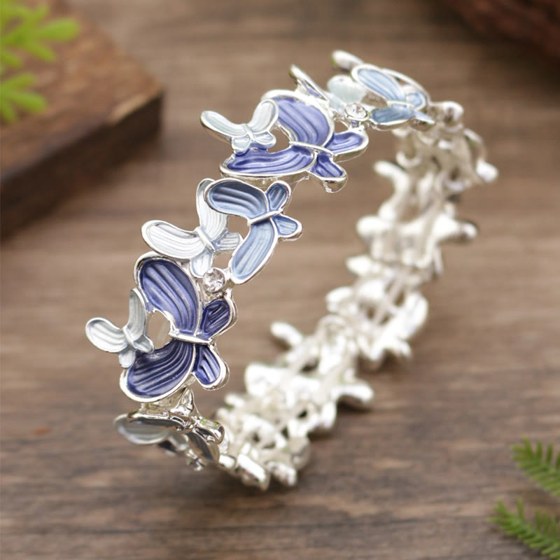 Colorful Butterfly Spiritual Elastic Bracelet 98mm