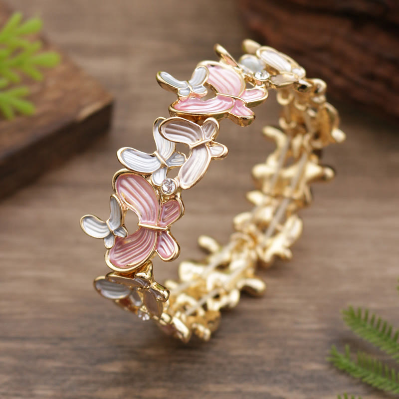 Colorful Butterfly Spiritual Elastic Bracelet 98mm