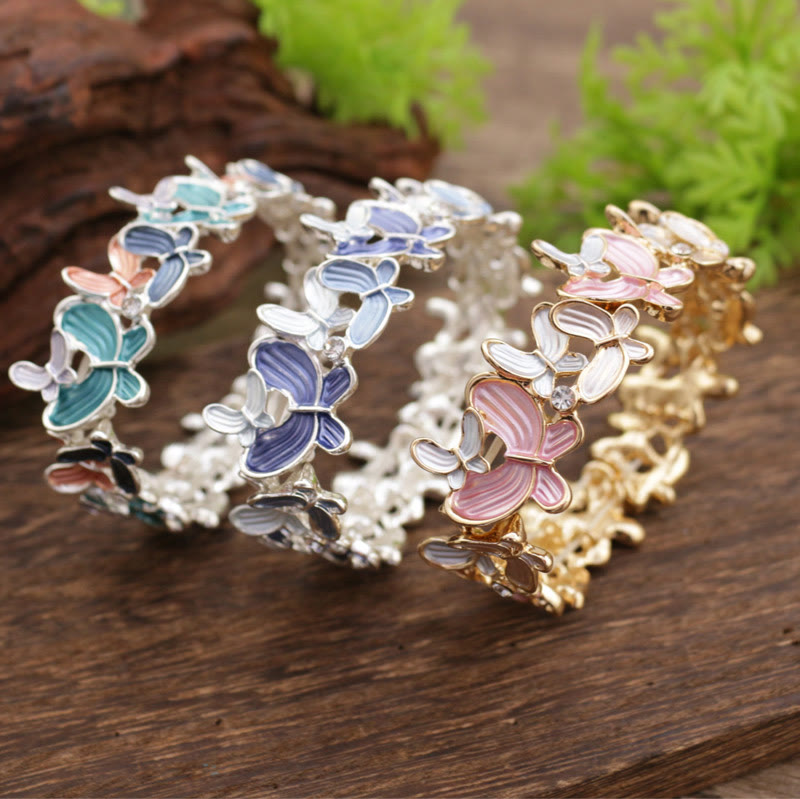 Colorful Butterfly Spiritual Elastic Bracelet 98mm
