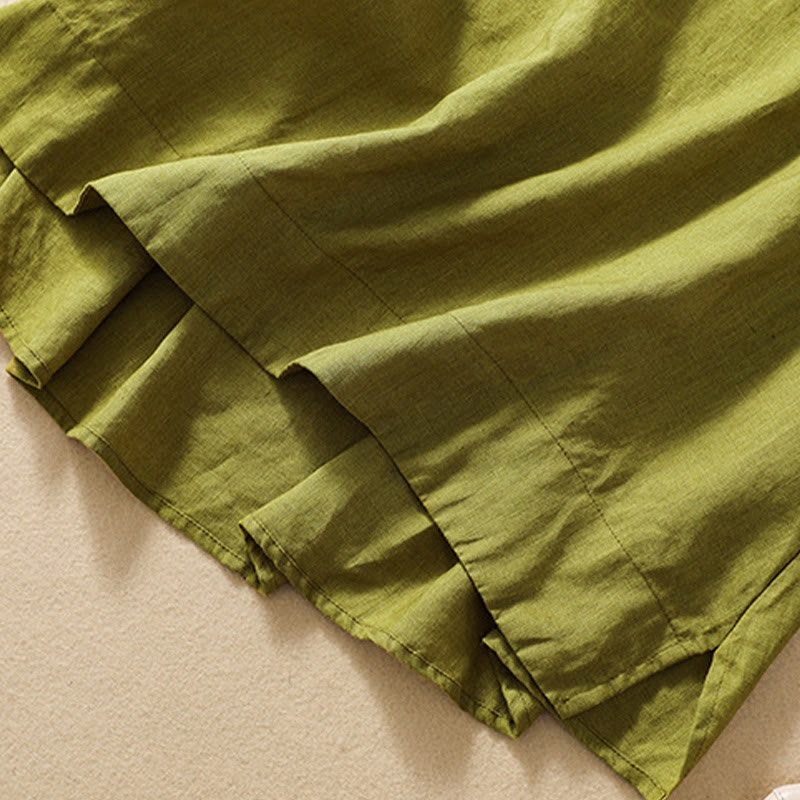 Casual Women's Cotton Linen Sleeveless Vest | Yoga Top