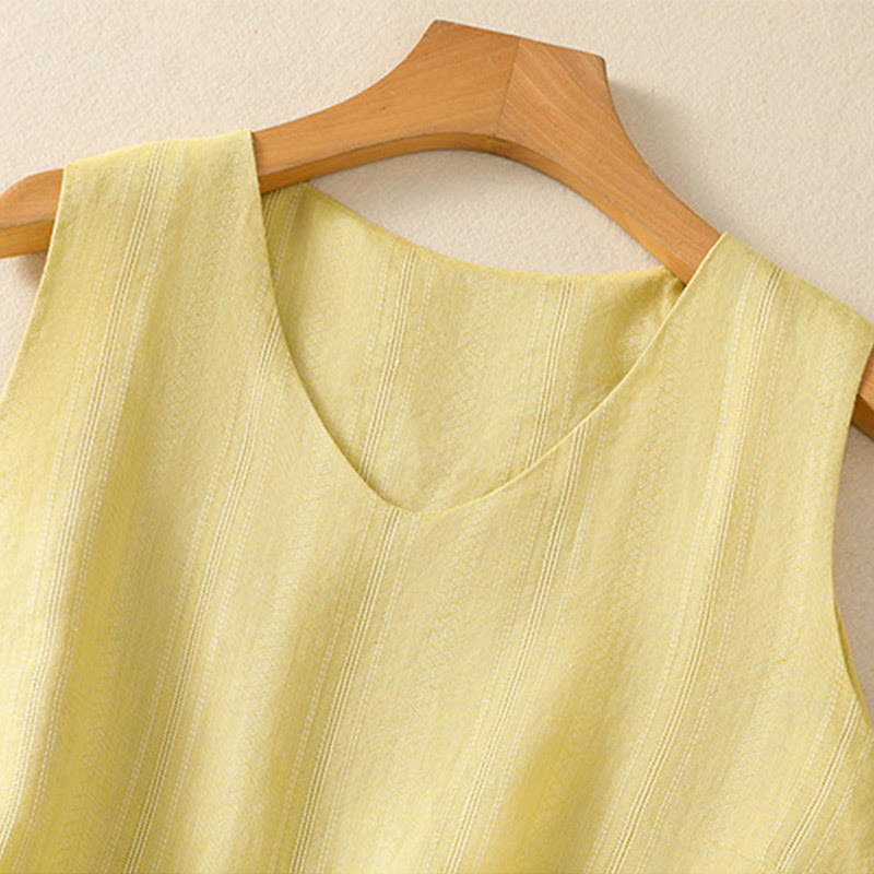 Women’s Cotton V-Neck Yoga Vest | Breathable Design
