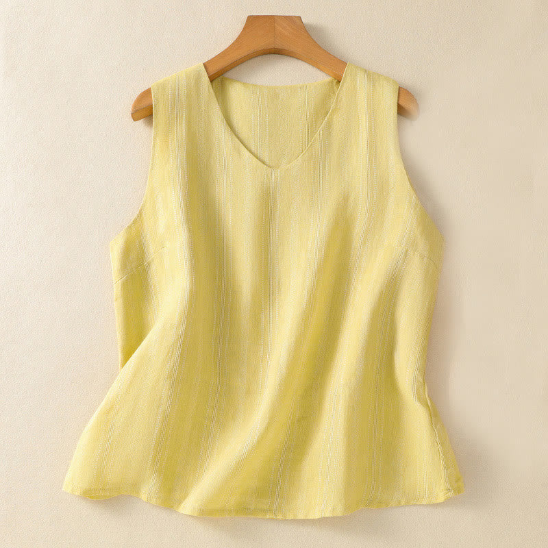 Women’s Cotton V-Neck Yoga Vest | Breathable Design
