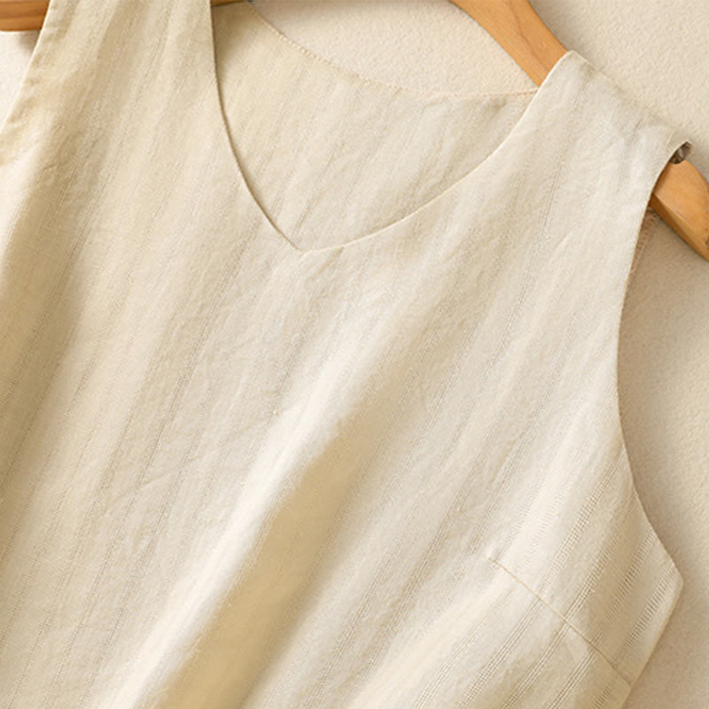 Women’s Cotton V-Neck Yoga Vest | Breathable Design