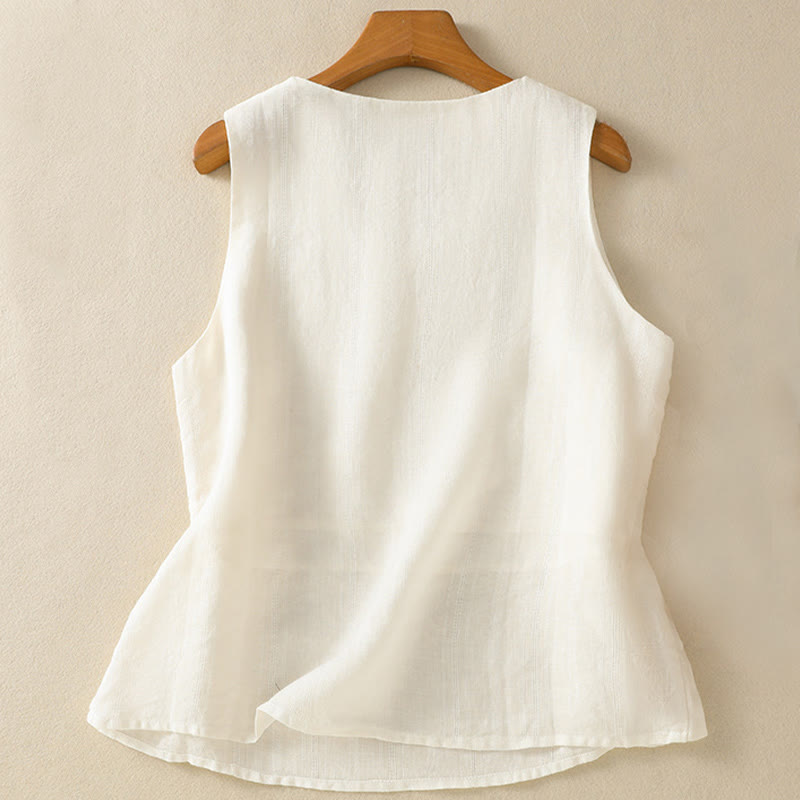 Women’s Cotton V-Neck Yoga Vest | Breathable Design