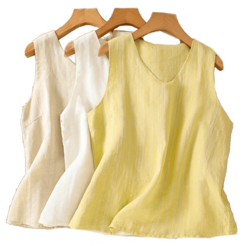 Women’s Cotton V-Neck Yoga Vest | Breathable Design