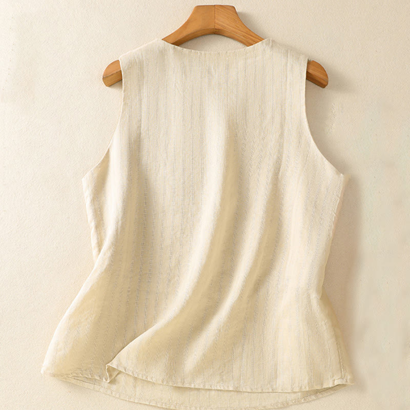 Women’s Cotton V-Neck Yoga Vest | Breathable Design