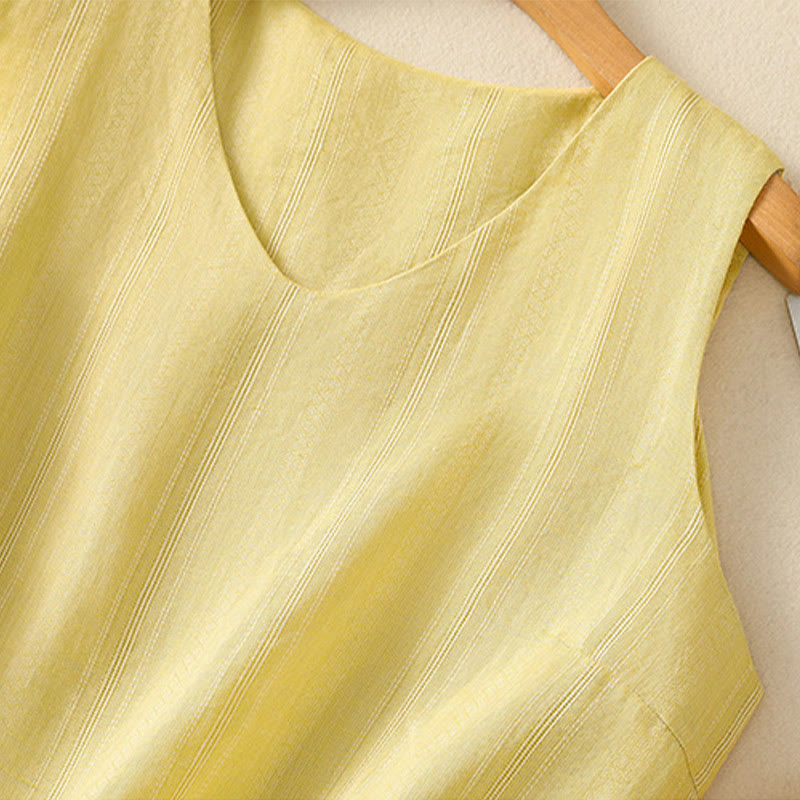 Women’s Cotton V-Neck Yoga Vest | Breathable Design