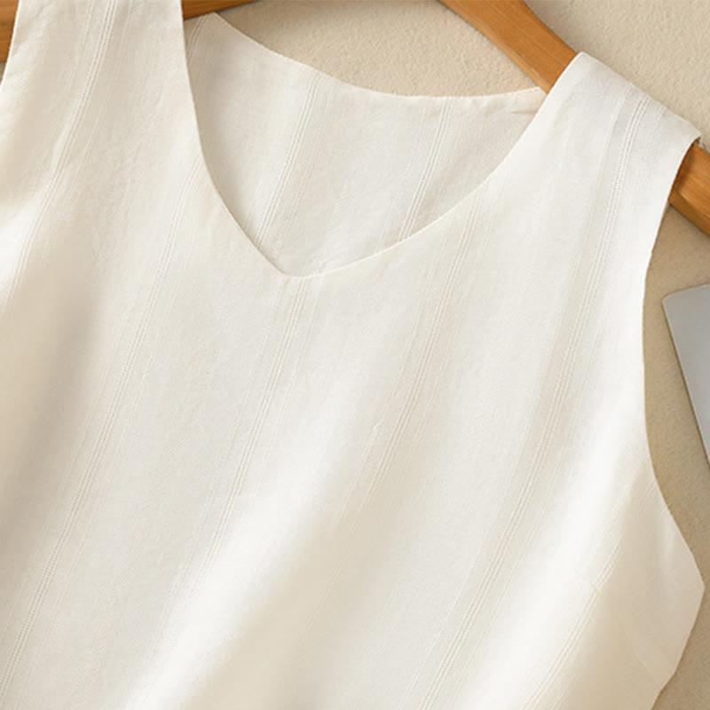 Women’s Cotton V-Neck Yoga Vest | Breathable Design