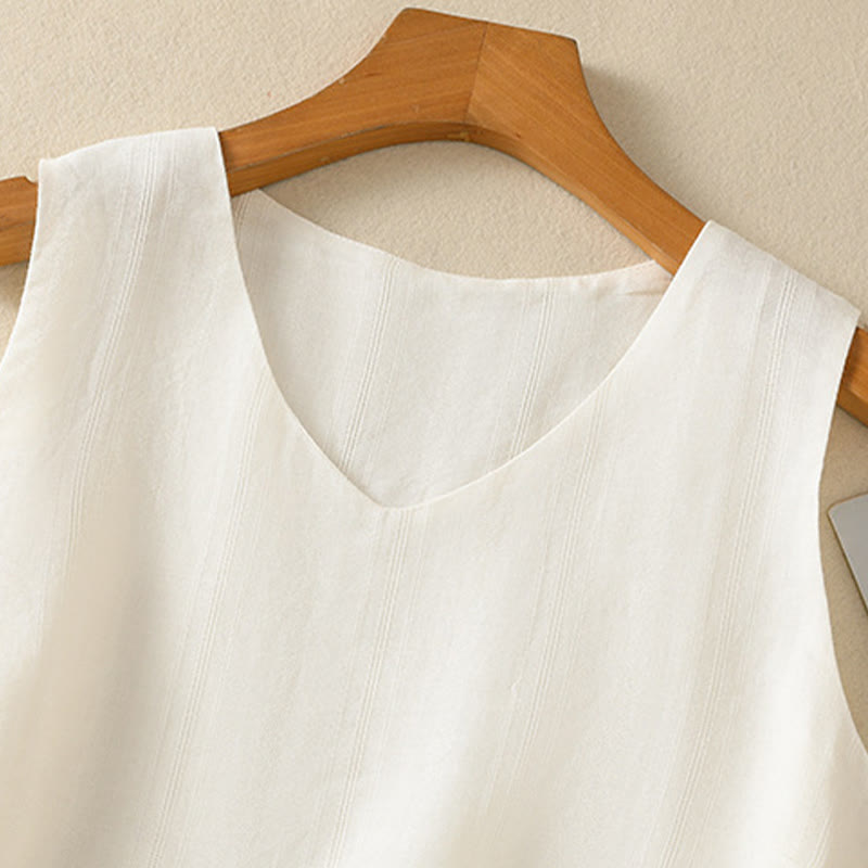 Women’s Cotton V-Neck Yoga Vest | Breathable Design