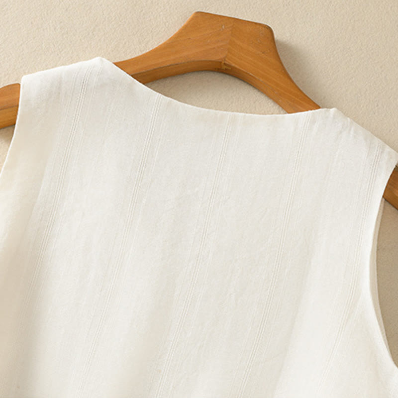 Women’s Cotton V-Neck Yoga Vest | Breathable Design